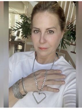 Mothers Day Crystal Heart Statement Necklace ❤️